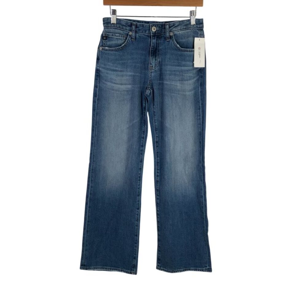 AG Adriano Adria Low-Rise Wide-Leg Jeans Blue 24